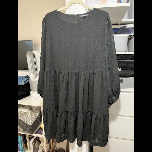Madewell Puff-Sleeve Ruffle-Hem Mini Dress - Picture 6 of 9